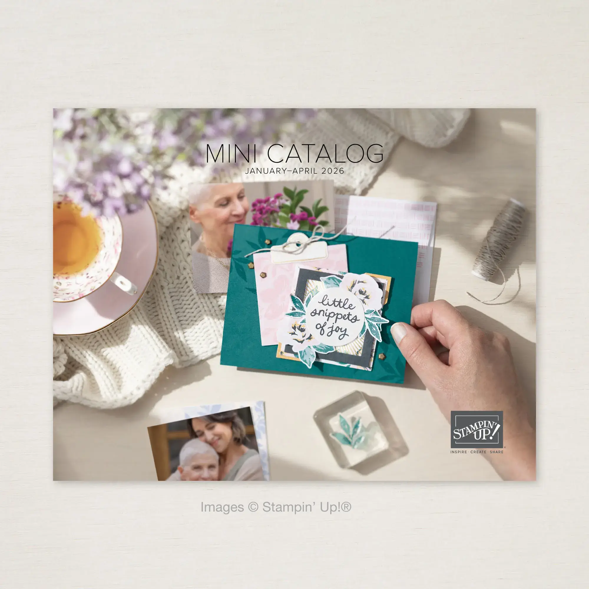 January-April 2026 Mini Catalog Scrapbooking Brochure Copyright
